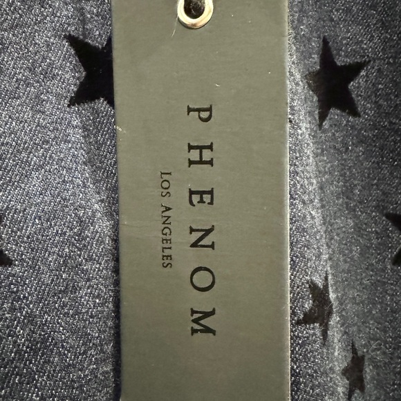 Phenom Los Angeles Dark Blue Demin Boot Cut Jeans with Star Pattern NWT - Picture 8 of 15